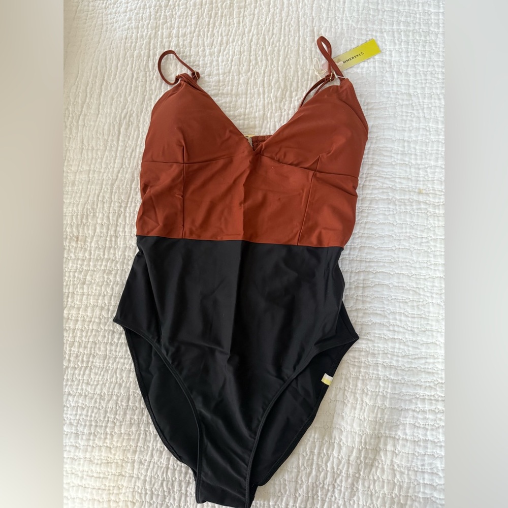 Summersalt Women's One Piece in Rust and Black